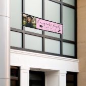PINK & BLK 2026 | Graduation Banner with Photo 横断幕 (ビルの外側)