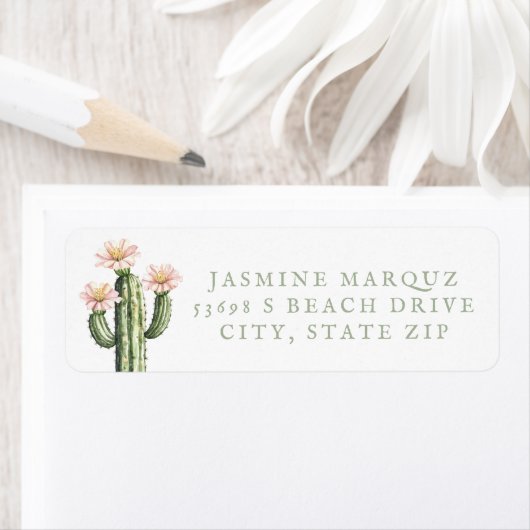 Pink Bloom Desert Cactus  ラベル (インサイチュ)