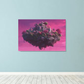 Pink Bloom Sky Citadel キャンバスプリント (インサイチュ (ウッドフロア))