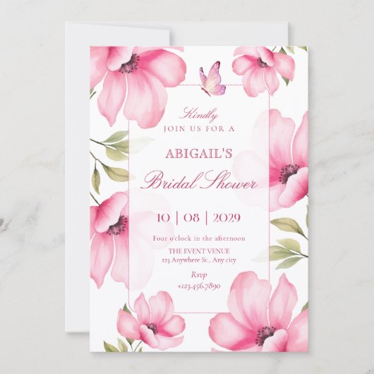 Pink blossom  招待状 (正面)