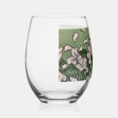 Pink Blossom Cascade  ステムなしワイングラス (右)