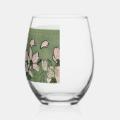 Pink Blossom Cascade  ステムなしワイングラス (左)