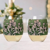 Pink Blossom Cascade  ステムなしワイングラス