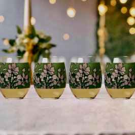 Pink Blossom Cascade ステムなしワイングラス