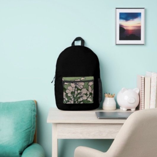 Pink Blossom Cascade プリントバックパック