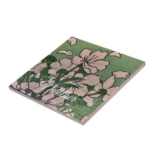 Pink Blossom Green タイル (側面)