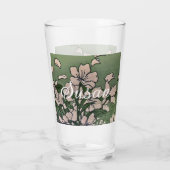 Pink Blossom Green タンブラーグラス (裏面)