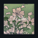 Pink Blossom Green マグネット<br><div class="desc">Add a personal touch to any space with our customizable Pink Blossom Green magnets — perfect for refrigerators, lockers, and unique gift ideas.</div>