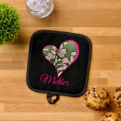 Pink Blossom Green 鍋敷き