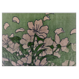 Pink Blossom Green Cutting Board カッティングボード