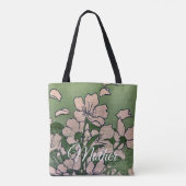 Pink Blossom Green Tote トートバッグ (裏面)