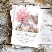 Pink Blossom House | New Home Address 案内状