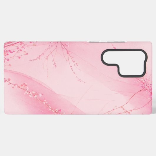 Pink Blossom Mist Phone Case Samsung Galaxyケース (裏面横)
