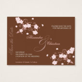 Pink Blossom Save The Date 結婚's MiniCard (裏面)
