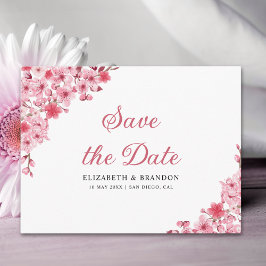 Pink Blossom Wedding – Elegant Sakura Flowers ポストカード