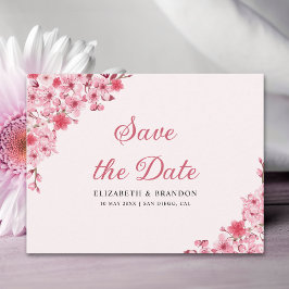 Pink Blossom Wedding – Elegant Sakura Flowers ポストカード