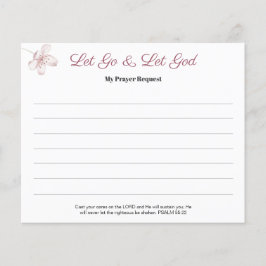 Pink Blossom Women's Prayer Request Card チラシ