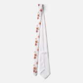 Pink blossoms white neck tie ネクタイ (裏面)