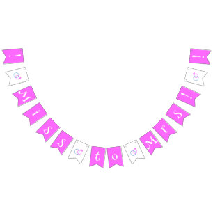 Pink & Blueの結婚リングや輪恋しく思へのバチェロレッテ バンティングフラッグ