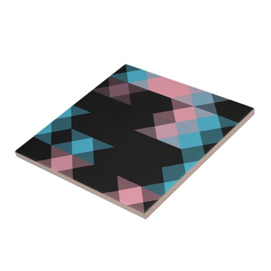 pink blue and black geometric タイル (側面)