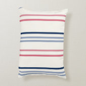 Pink blue and white stripes アクセントクッション (裏面(縦))