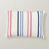 Pink blue and white stripes アクセントクッション (裏面)