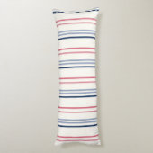 Pink blue and white stripes ボディピロー (裏面 (縦))