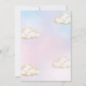 Pink & Blue Balloon He Or She Bear Gender Reveal 招待状 (裏面)