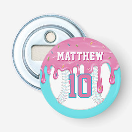 Pink & Blue Baseball Drip 栓抜き