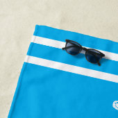 Pink Blue Beach Volleyball Love ビーチタオル (インサイチュ)