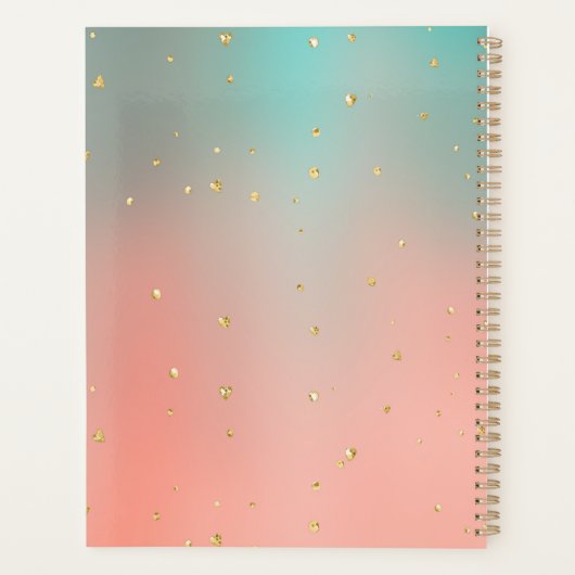 Pink & Blue Bow Personalized Planner プランナー手帳 (裏面)