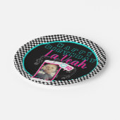 Pink|Blue Cellphoneフォトソーシャルメディア誕生日 ペーパープレート (アングル)