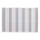 Pink Blue coquette bow Florals Stripes Trendy Girl 枕カバー (裏面)