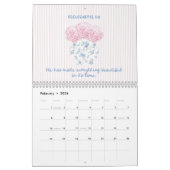 Pink Blue Coquette Christian Bible Quote カレンダー (2月 2026)