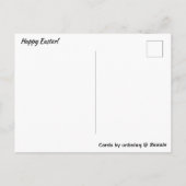 Pink & Blue Easter Eggs Postcard ポストカード (裏面)