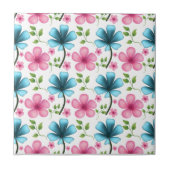 Pink & Blue Floral Seamless Pattern タイル (正面)