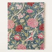 Pink Blue Floral William Morris Elegant Monogram プランナー手帳 (裏面)