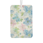 Pink Blue Flowers Sparkle カーエアーフレッシュナー (裏面)