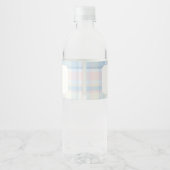 Pink Blue Gender Reveal Water Bottle Label ペットボトルラベル (裏面)
