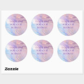 Pink & Blue Gold Glitter Marble Sticker Sheet ラウンドシール (シート)