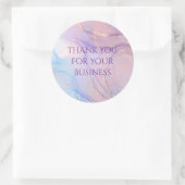 Pink & Blue Gold Glitter Marble Sticker Sheet ラウンドシール (バッグ)