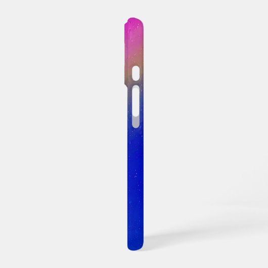 Pink Blue Gradient Rainbow iPhone 16ケース (左側面)
