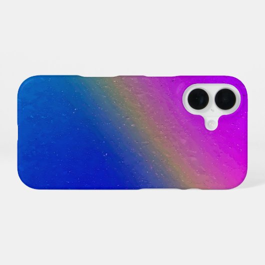 Pink Blue Gradient Rainbow iPhone 16ケース (裏面横)