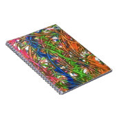 Pink, Blue, Green, Orange, Marble Artwork ノートブック (右側)