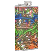 Pink, Blue, Green, Orange, Marble Artwork フラスク (右)