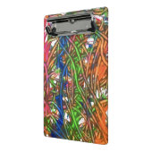 Pink, Blue, Green, Orange, Marble Artwork ミニクリップボード (アングル2)