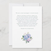  Pink Blue Hydrangeas 100th Birthday Card Request  招待状 (裏面)