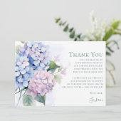 Pink Blue Hydrangeas 60th Birthday  サンキューカード (スタンド正面)