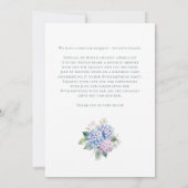  Pink Blue Hydrangeas 80th Birthday Card Request  招待状 (裏面)