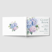 Pink Blue Hydrangeas 85th Birthday  ゲストブック (全面)